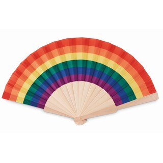 Fächer regenbogenfarbig