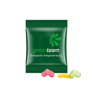 Minitüte,10 g, kompostierbare Folie weiß, Trolli Fruchtgummi Fahrrad