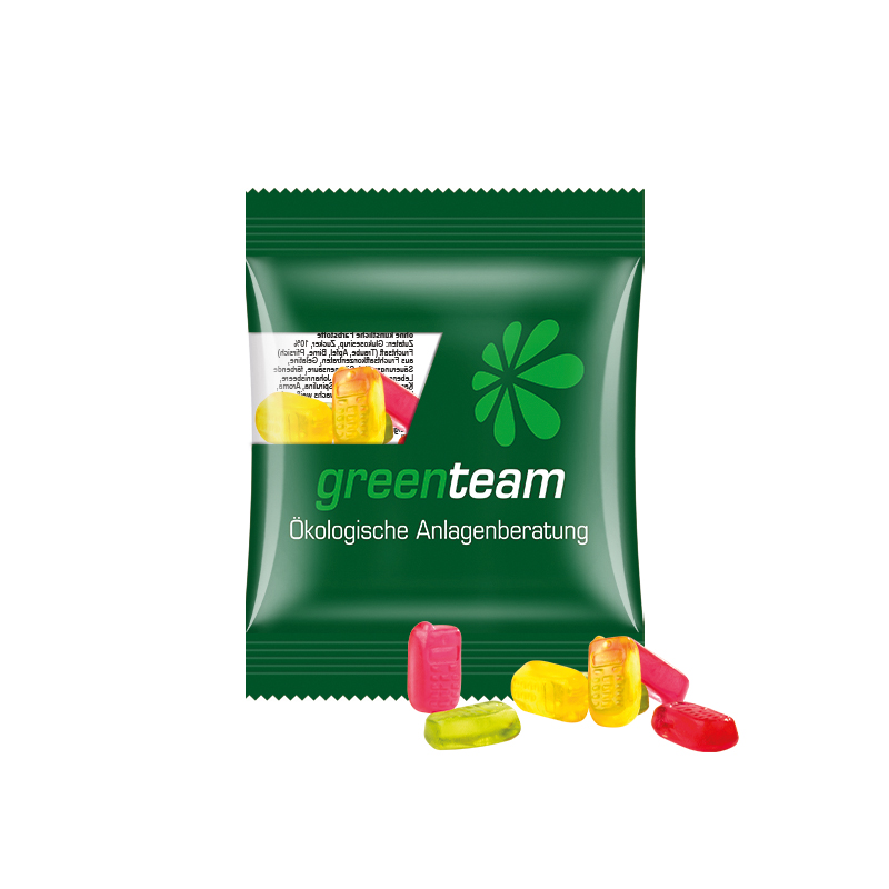 Minitüte,10 g, kompostierbare Folie transparent, Trolli Fruchtgummi Handy