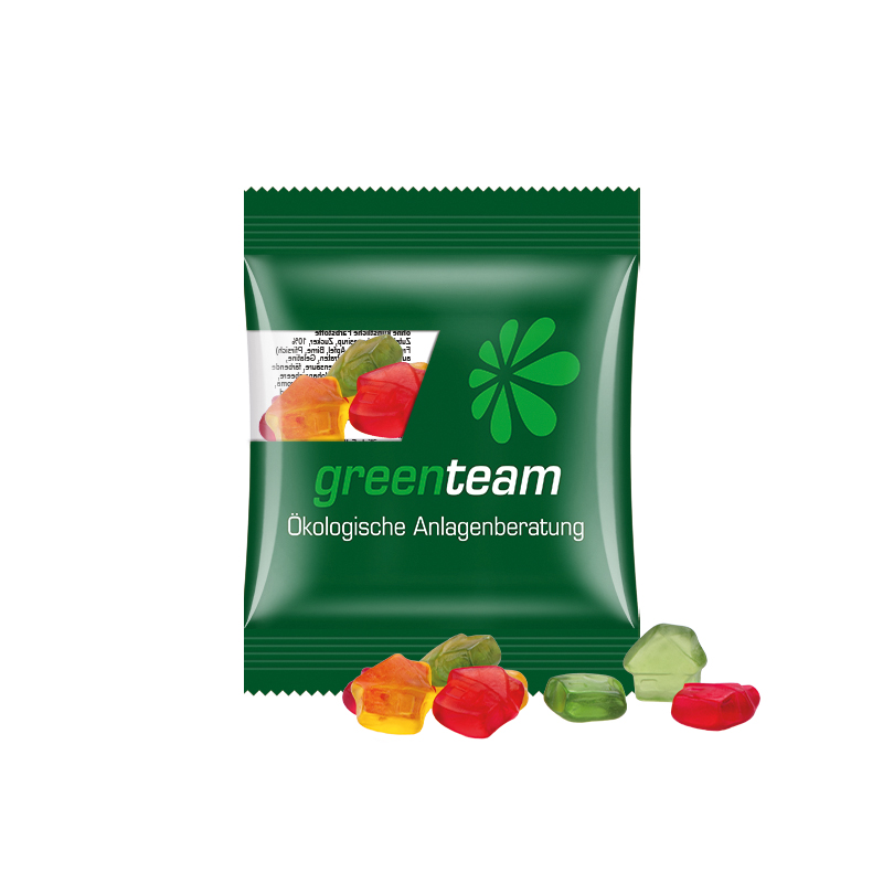Minitüte,10 g, kompostierbare Folie transparent, Trolli Fruchtgummi Haus