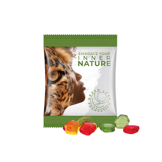 Minitüte,10 g, Folie weiß, Trolli Fruchtgummi Haus