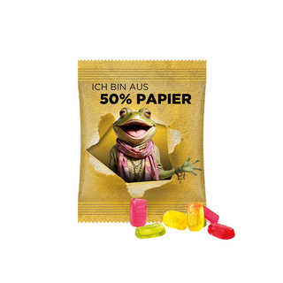 Minitüte, 10 g, Papierfolie weiß, Trolli Fruchtgummi Handy