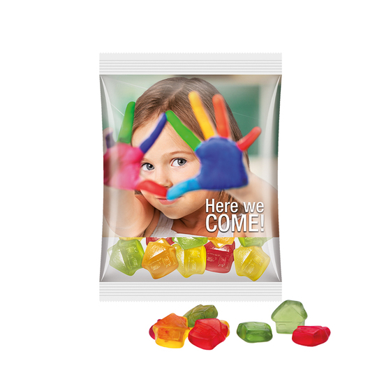 Maxitüte, Folie transparent, Trolli Fruchtgummi Haus