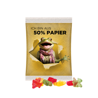 Maxitüte, Folie mit ca. 50% Papieranteil, weiß, Trolli Fruchtgummi Flugzeuge