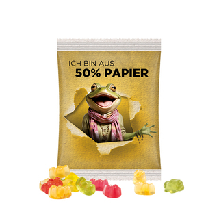 Maxitüte, Folie mit ca. 50% Papieranteil, weiß, Trolli Premium Bärchen