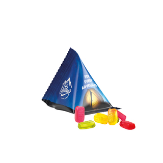Fruchtgummi Tetraeder, Folie weiß, Trolli Fruchtgummi Handy