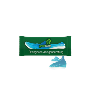 Trolli Fruchtgummi "Hai",  kompostierbare Folie transparent