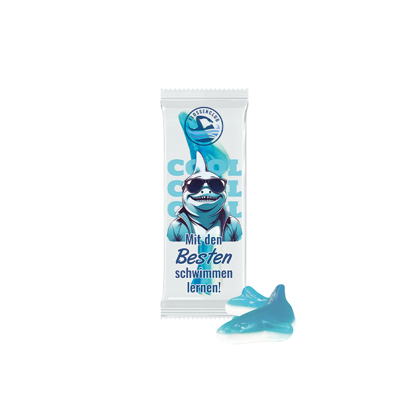 Trolli Fruchtgummi "Hai", Folie transparent