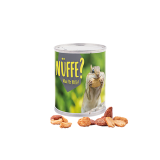 Snack Dose, gebrannte Mandeln und Erdnüsse