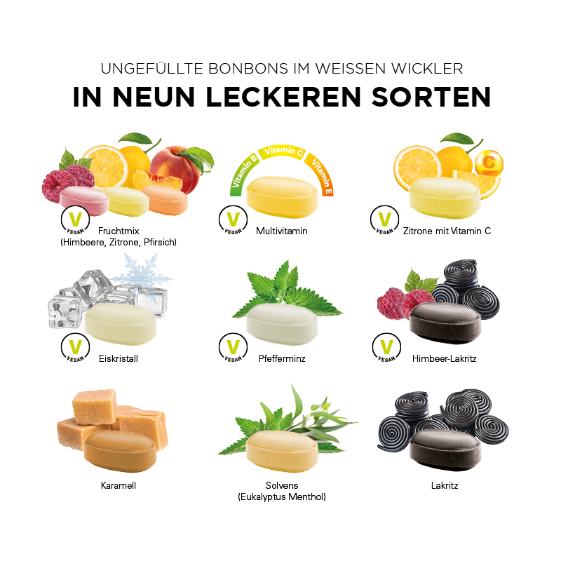 Karamell Bonbon im weißen, kompostierbaren Wickler