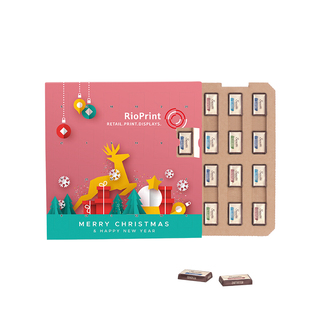 Täfelchen Adventskalender ECO, Papier Inlay, Sarotti Schokotäfelchen