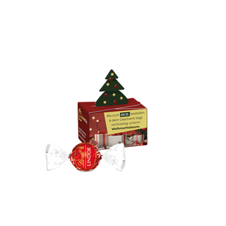 Geschenkbox Mini Tanne, Lindt LINDOR Milchkugel