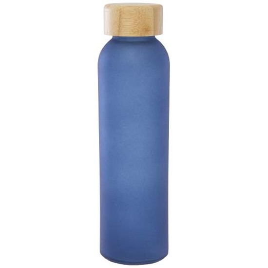 Lume 500 ml Flasche aus mattiertem Kalknatronglas mit Bambusdeckel