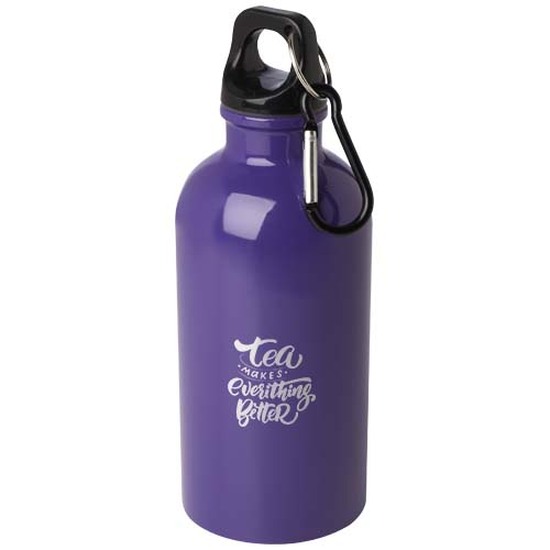 Oregon 400 ml RCS-zertifizierte, einwandige Trinkflasche aus Edelstahl mit Karabinerhaken