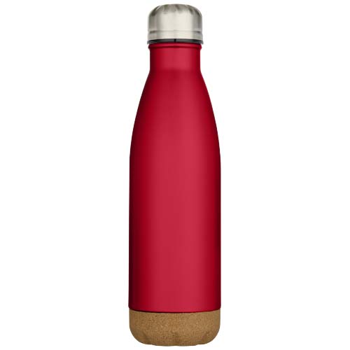 Cove 500 ml doppelwandige, vakuumisolierte Trinkflasche aus Edelstahl mit Korkdetails