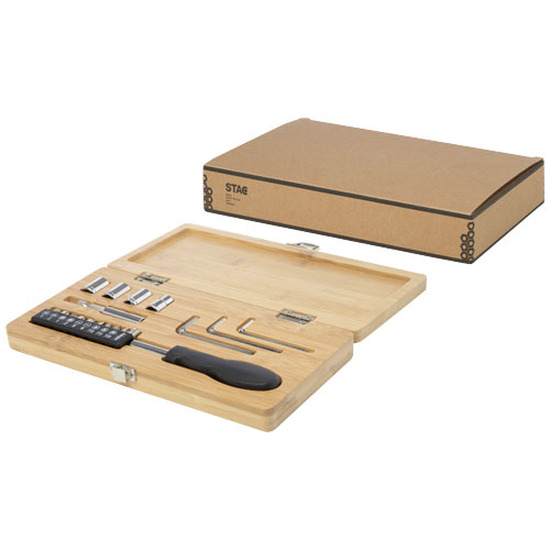 Rivet 19-teiliges Werkzeugset aus Bambus und recyceltem Kunststoff