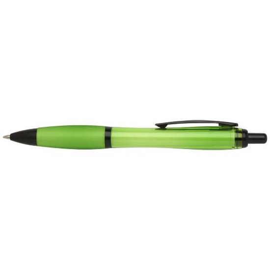 Nash Kugelschreiber aus recyceltem Kunststoff mit schwarzen Zierelementen (schwarze Mine)