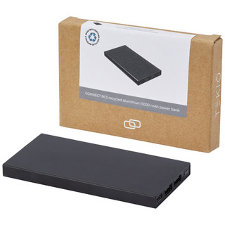 Connect 5000 mAh Powerbank aus recyceltem Aluminium