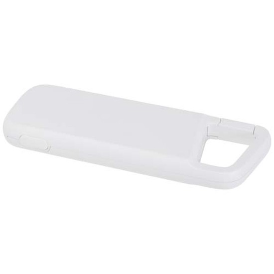 Alkes 12 W 5.000 mAh wasserfeste Powerbank aus recyceltem Kunststoff mit Karabinerhaken