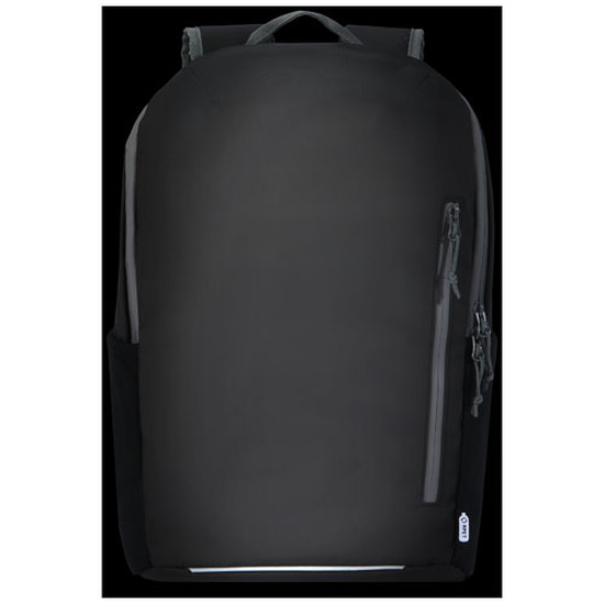 Aqua wasserabweisender 15" Laptop-Rucksack aus GRS Recyclingmaterial 21 L
