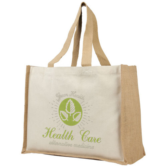 Varai 320 g/m Canvas und Jute Einkaufstasche 23L