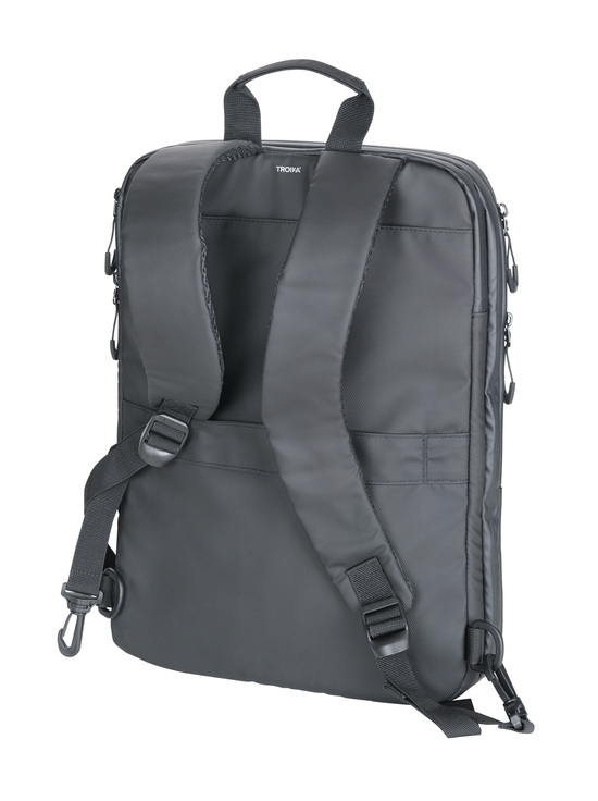 TROIKA Laptop-Rucksack TROIKA BLACK EXPANDABLE