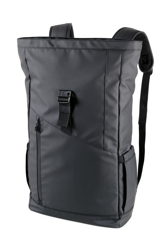 TROIKA Roll Top Rucksack TROIKA BLACK ROLL TOP
