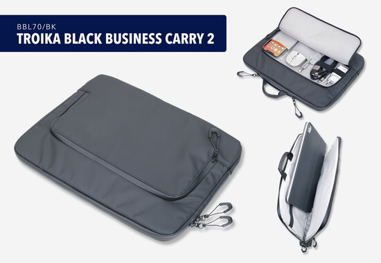TROIKA Laptoptasche TROIKA BLACK BUSINESS CARRY 2