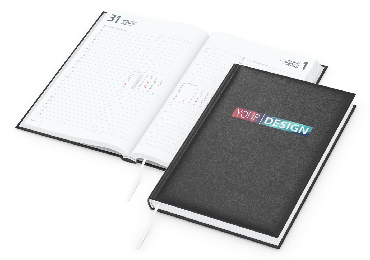 Buchkalender Image Bestseller inkl. Siebdruck-Digital