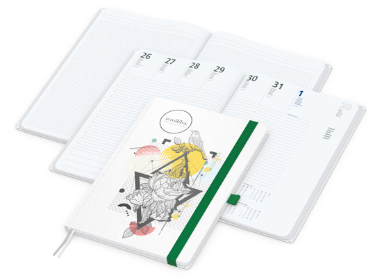 Wochenplaner Match-Hybrid White A4 Natura Bestseller