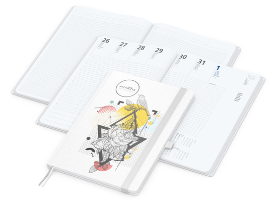 Wochenplaner Match-Hybrid White A4 Natura Bestseller
