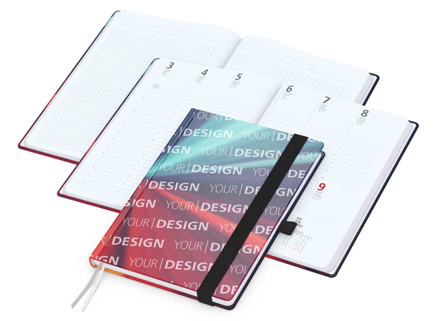 Wochenplaner Match-Hybrid White A5 Cover-Star Bestseller