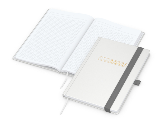 Notizbuch Vision-Book White A5 Bestseller inkl. Prägung