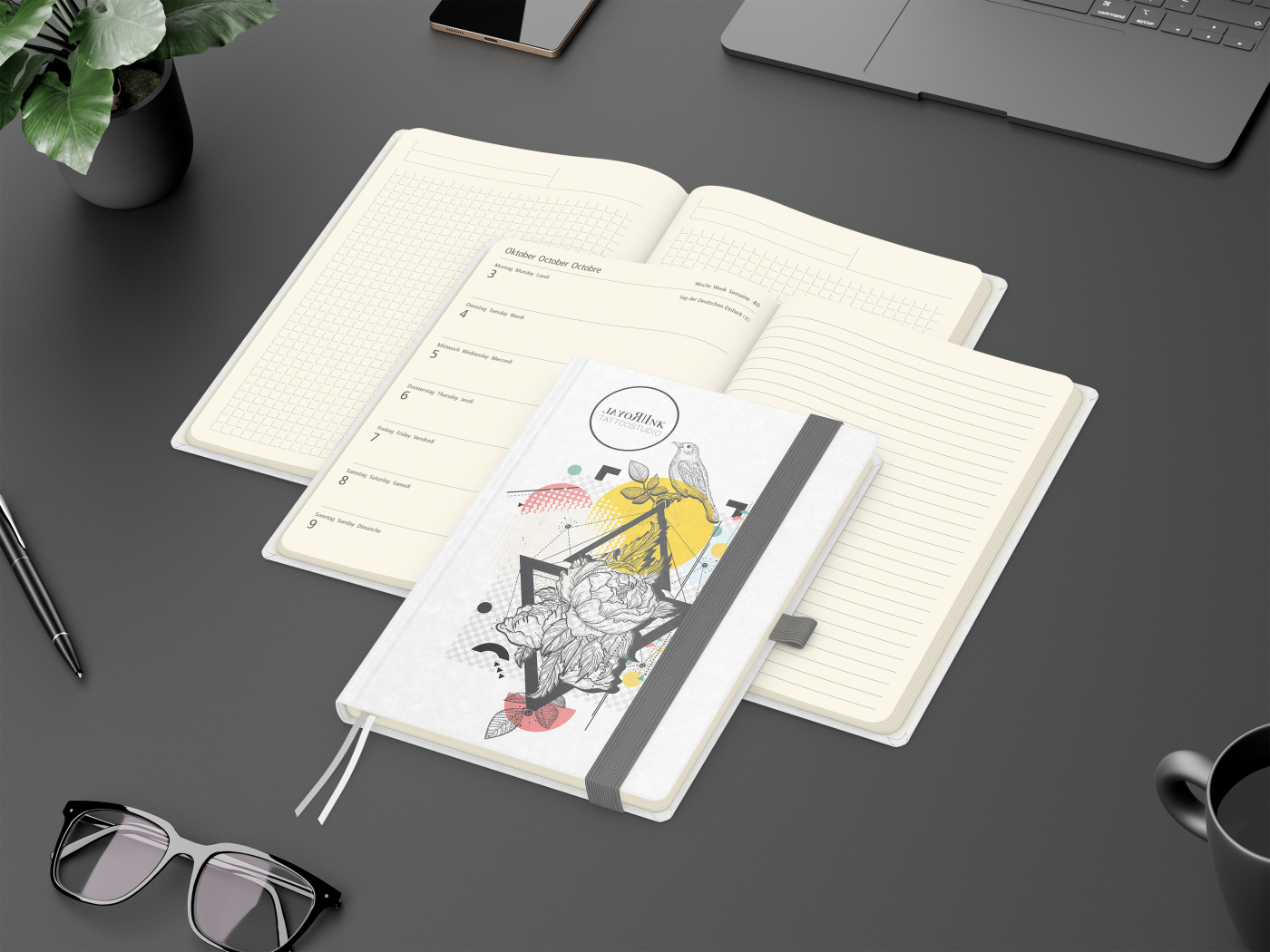 Wochenplaner Match-Hybrid Creme A5 Natura Bestseller