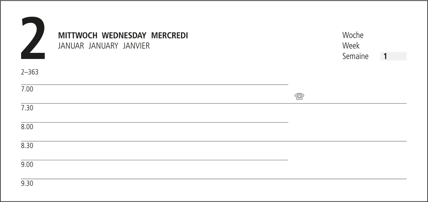 Buchkalender Advance Bestseller inkl. 4C-Druck, gloss-individuell