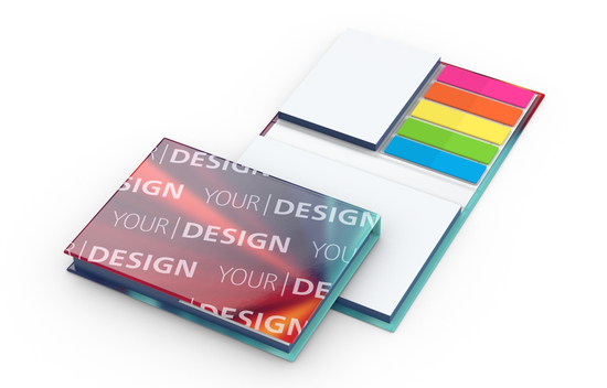 Haftnotiz-Set Budapest Bookcover White Bestseller, gloss-individuell, Farbschnitt blau