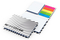 Haftnotiz-Set Budapest Bookcover White Bestseller, gloss-individuell, Farbschnitt blau