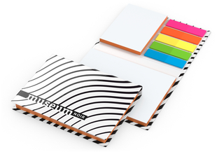 Haftnotiz-Set Budapest Bookcover White Bestseller, gloss-individuell, Farbschnitt orange