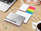 Haftnotiz-Set Budapest Bookcover White Bestseller, gloss-individuell, Farbschnitt rot