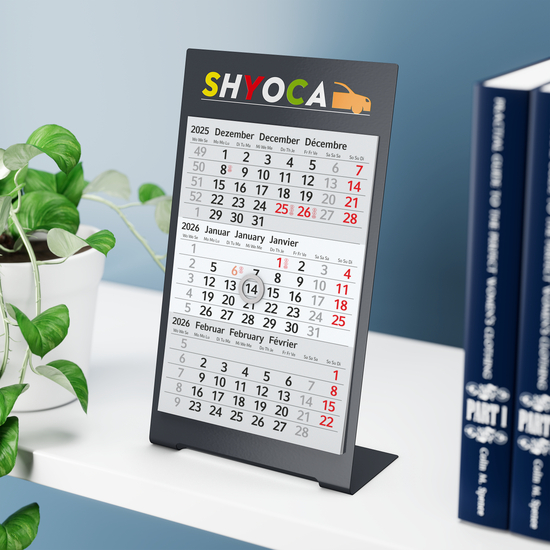 Tischkalender Desktop 3 Color Bestseller, 2 Jahre, anthrazit