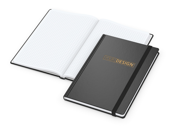 Notizbuch Easy-Book Comfort Bestseller, A5, schwarz inkl. Goldprägung