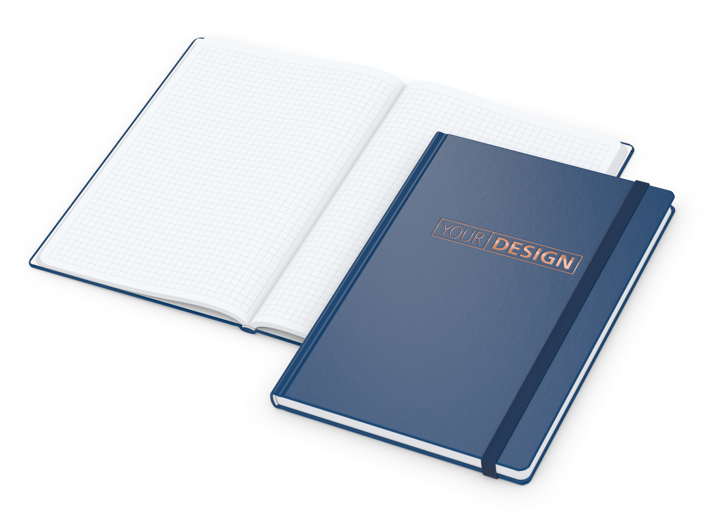 Notizbuch Easy-Book Comfort Bestseller, Large, dunkelblau inkl. Kupferprägung