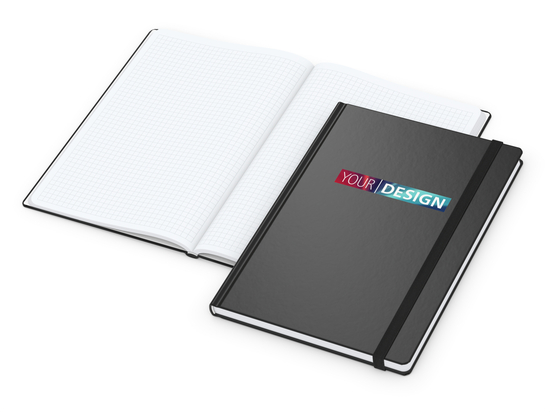 Notizbuch Easy-Book Comfort Bestseller, Large, schwarz inkl. Siebdruck-Digital