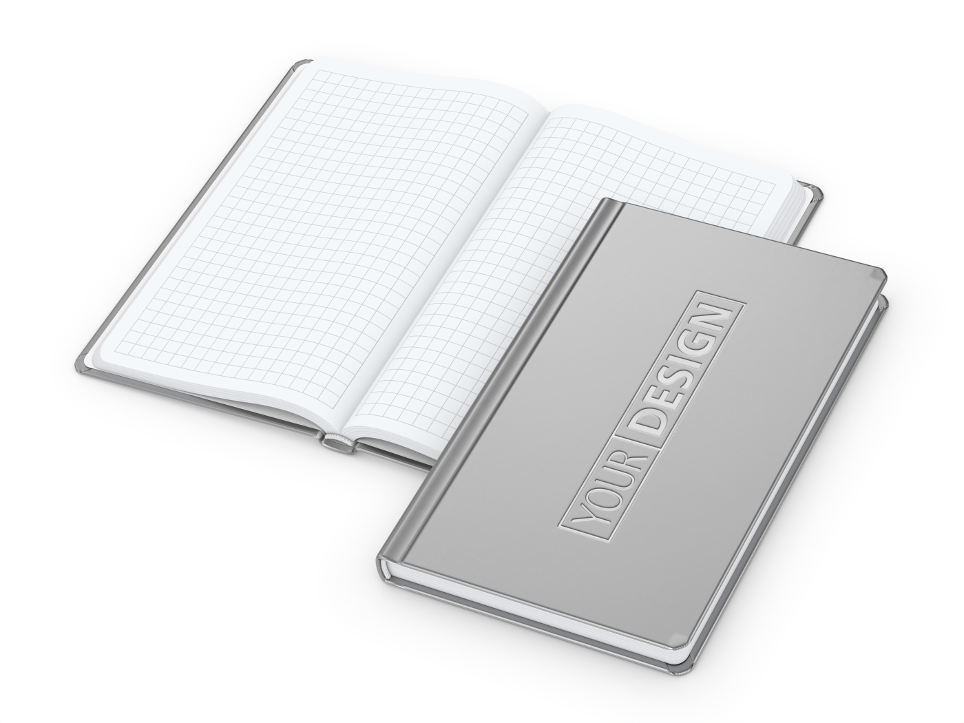 Notizbuch Easy-Book Basic Bestseller, Pocket, silber inkl. Silberprägung