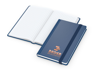 Notizbuch Easy-Book Comfort Bestseller, Pocket, dunkelblau inkl. Kupferprägung