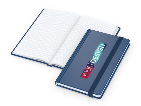 Notizbuch Easy-Book Comfort Bestseller, Pocket, dunkelblau inkl. Siebdruck-Digital
