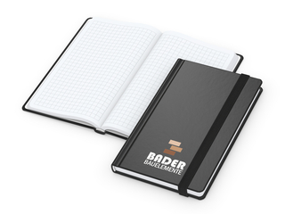 Notizbuch Easy-Book Comfort Bestseller, Pocket, schwarz inkl. Siebdruck-Digital