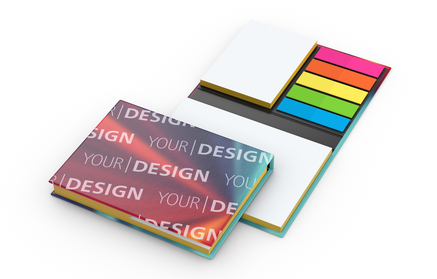 Haftnotiz-Set London Bookcover White Bestseller, matt-individuell, Farbschnitt gelb