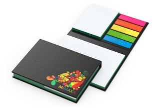 Haftnotiz-Set London Bookcover White Bestseller, matt-individuell, Farbschnitt grün
