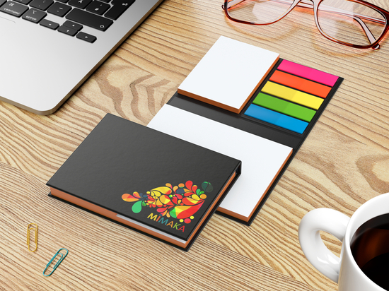 Haftnotiz-Set London Bookcover White Bestseller, matt-individuell, Farbschnitt orange